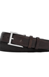 W. Kleinberg Leathergoods Belt Pebbled Bison Belt with Brushed Nickel Buckle