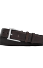 W. Kleinberg Leathergoods Belt Pebbled Bison Belt with Brushed Nickel Buckle