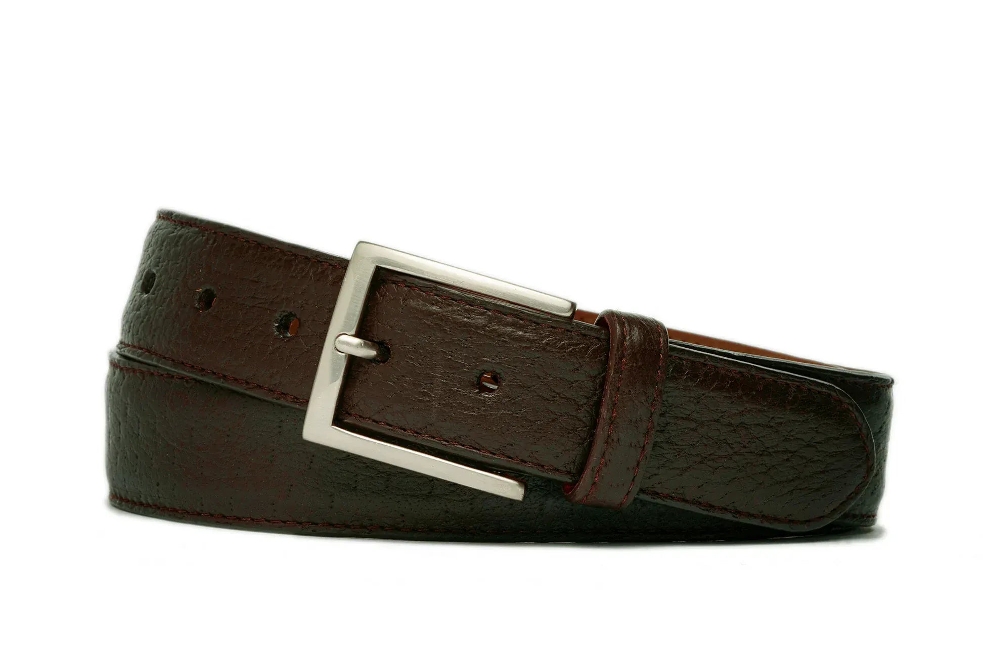 W. Kleinberg Leathergoods Belt Peccary Belt with Brushed Nickel Buckle