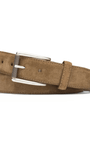 W. Kleinberg Leathergoods Belt Suede Belt with Nickel Roller Buckle