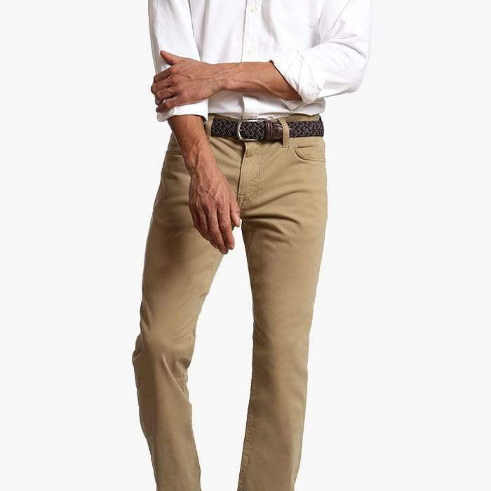 34 Heritage 5-Pockets Courage Straight Leg in Khaki Twill