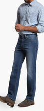 34 Heritage Denim Charisma Relaxed Straight in Mid Cashmere