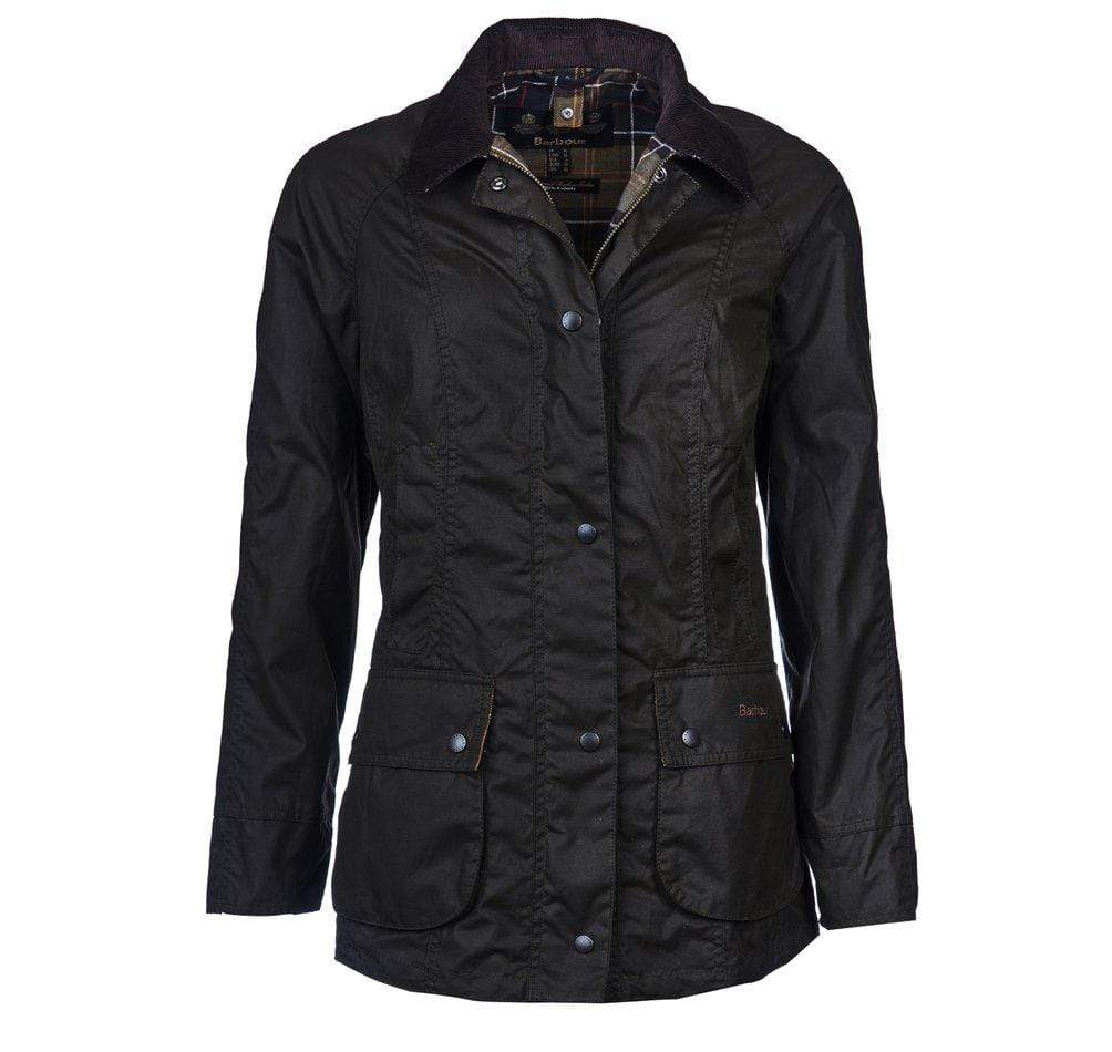 Barbour Outerwear Classic Beadnell Wax Jacket- Olive
