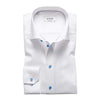 Eton Dress Shirts Contemporary Fit White Twill w/Blue Detail