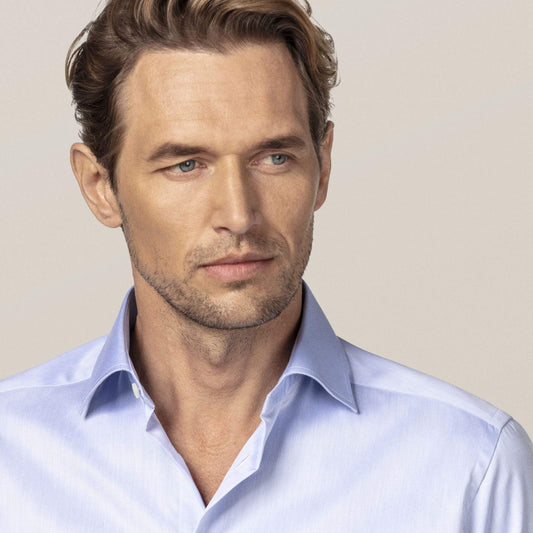 Eton Dress Shirts Slim Fit Light Blue Signature Twill
