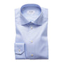 Eton Dress Shirts Slim Fit Light Blue Textured Twill