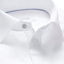 Eton Dress Shirts Slim Fit White Twill w/Grey Detail
