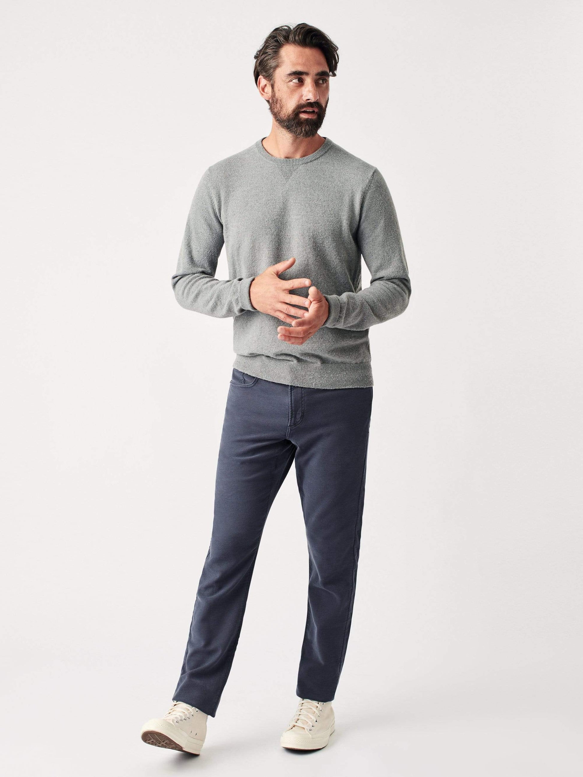 Faherty Stretch Terry 5 Pocket- Navy
