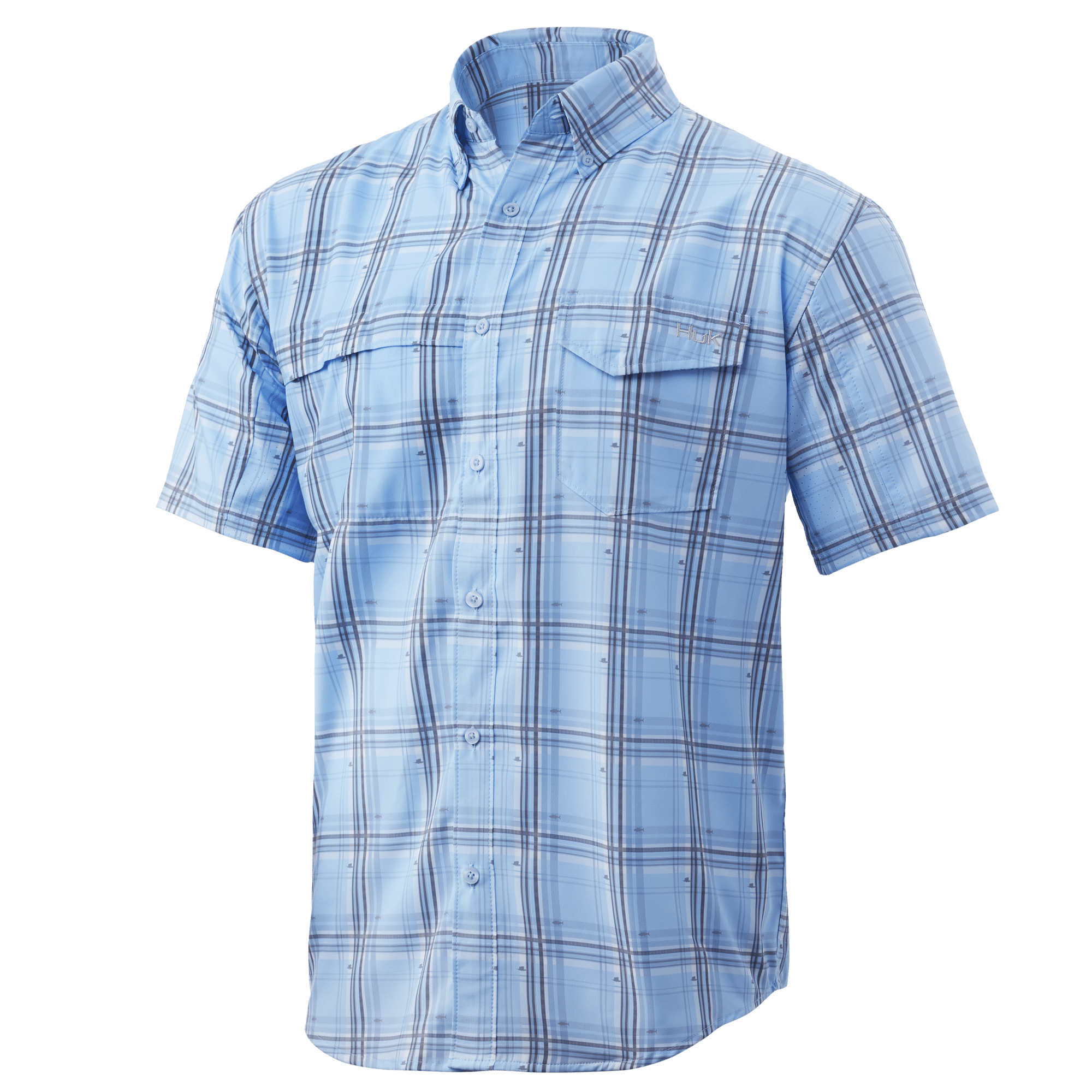 Huk Point Button-front Shirts for Men