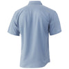Huk Sport Shirts Tide Point Solid Short Sleeve Button Down- Blue Fog