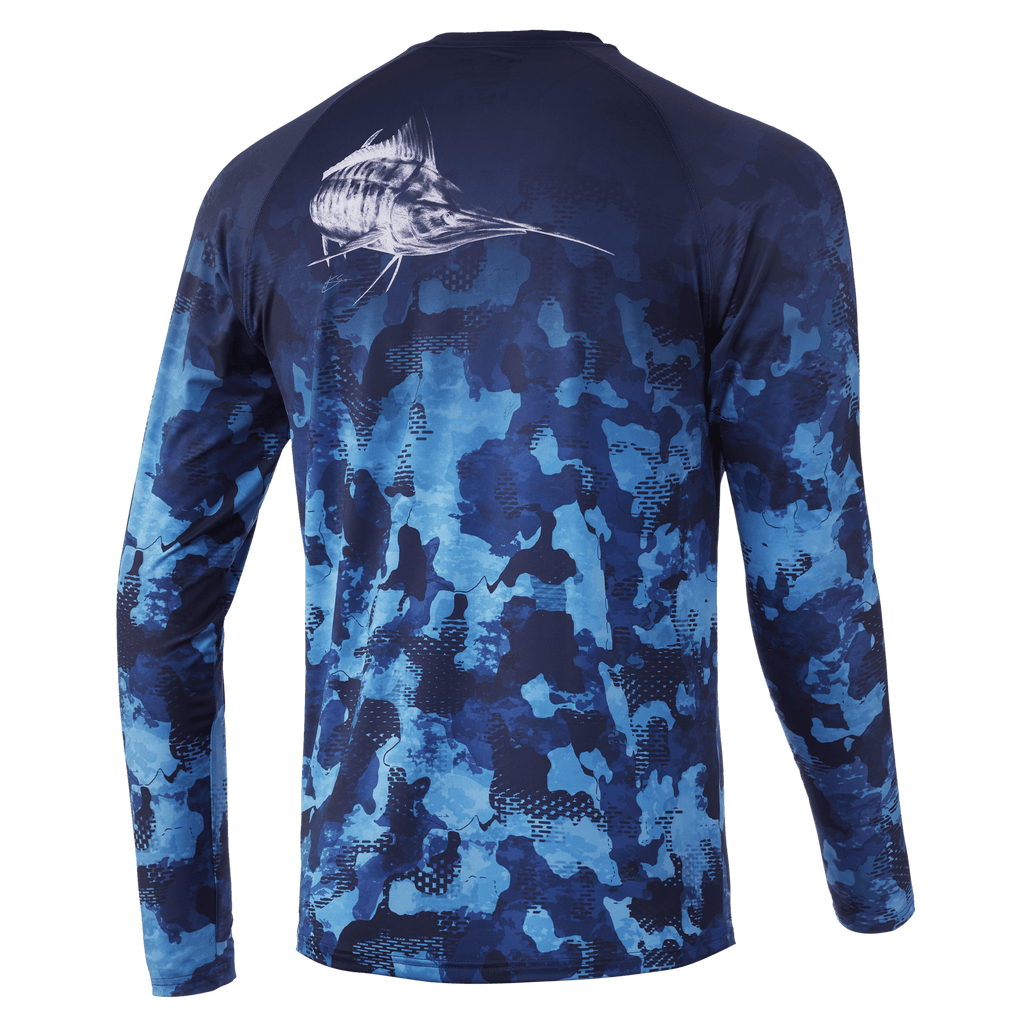 Huk T-Shirts Refraction Fish Fade Pursuit- San Sol