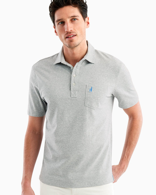 Johnnie O Polos Heathered Original Polo- Heather Gray