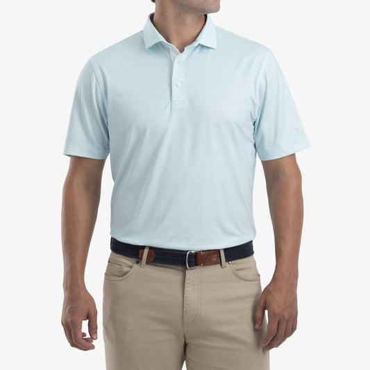 Johnnie O Polos Robben Printed Performance Polo- Gulf Blue