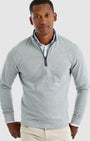 Johnnie O Sweaters Sully 1/4 Zip Pullover- Lt. Grey