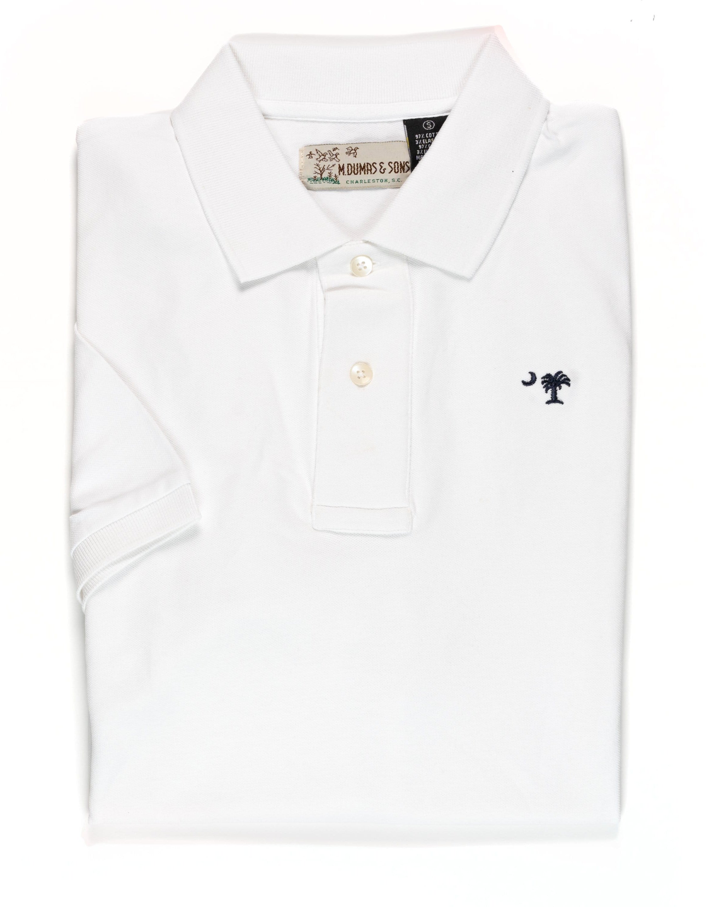 M. Dumas & Sons Polos Palmetto Polo- White