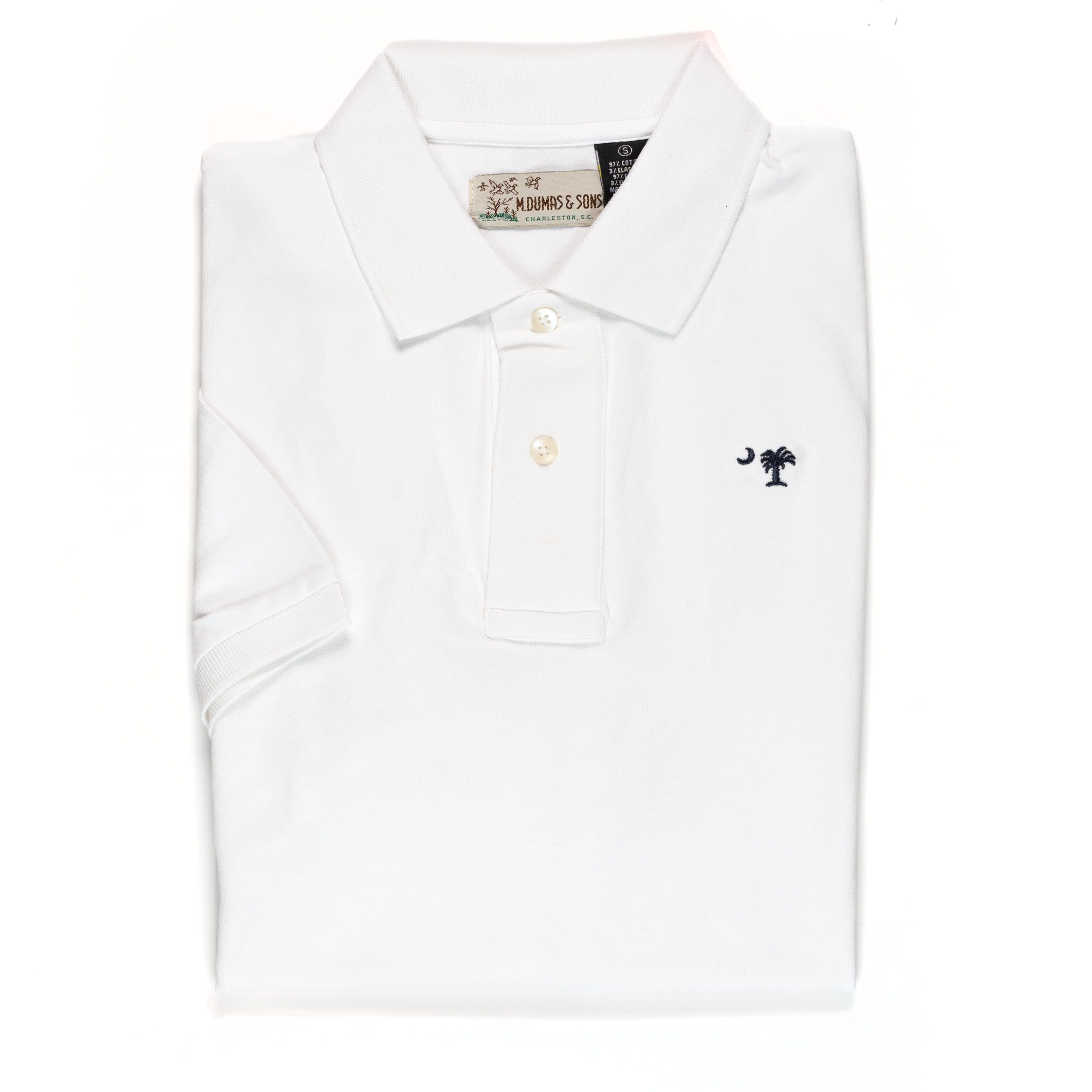 M. Dumas & Sons Polos Palmetto Polo- White