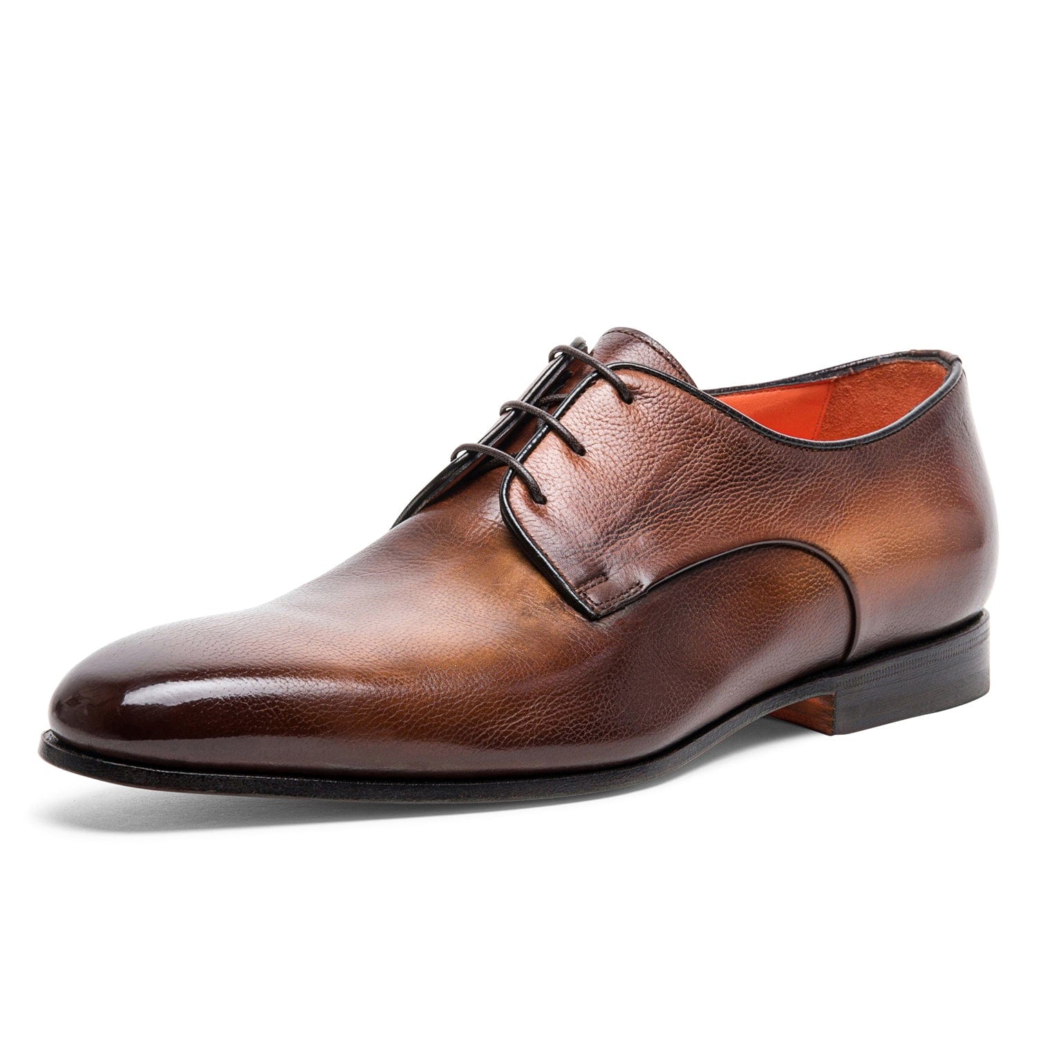 Santoni Shoes Dabbed Plain Toe Oxford