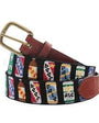 Smathers & Branson Belt Beer Cans Needlepoint Belt