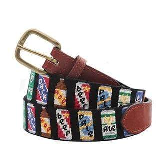 Smathers & Branson Belt Beer Cans Needlepoint Belt
