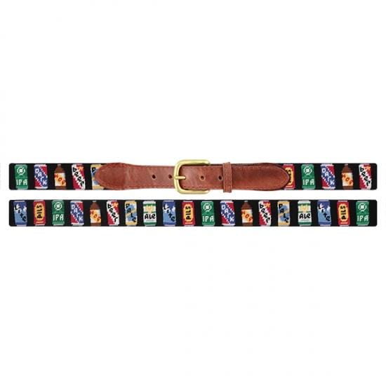 Smathers & Branson Belt Beer Cans Needlepoint Belt