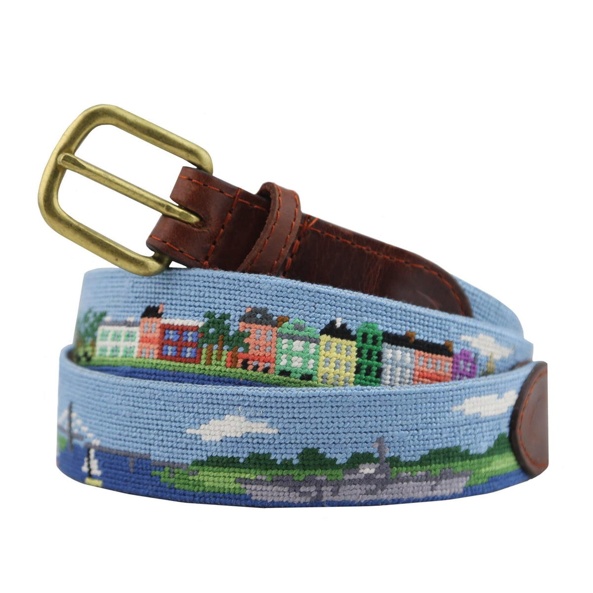 Smathers and Branson Louisville Needlepoint Belt in Beige – Country Club  Prep