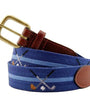 Smathers & Branson Belt Crossed Clubs Needlepoint Belt