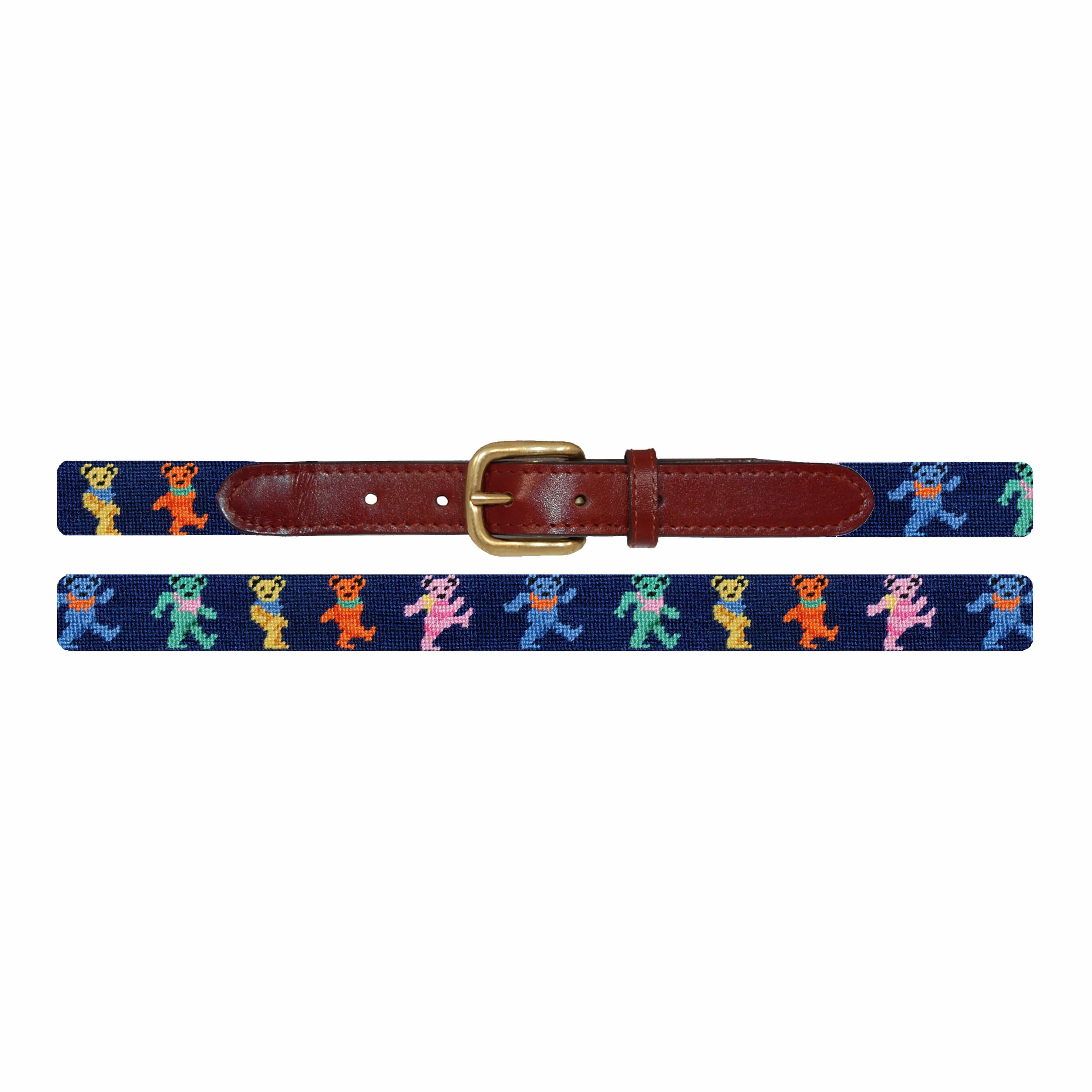 Smathers & Branson Belt Dancing Bears Needlepoint Belt