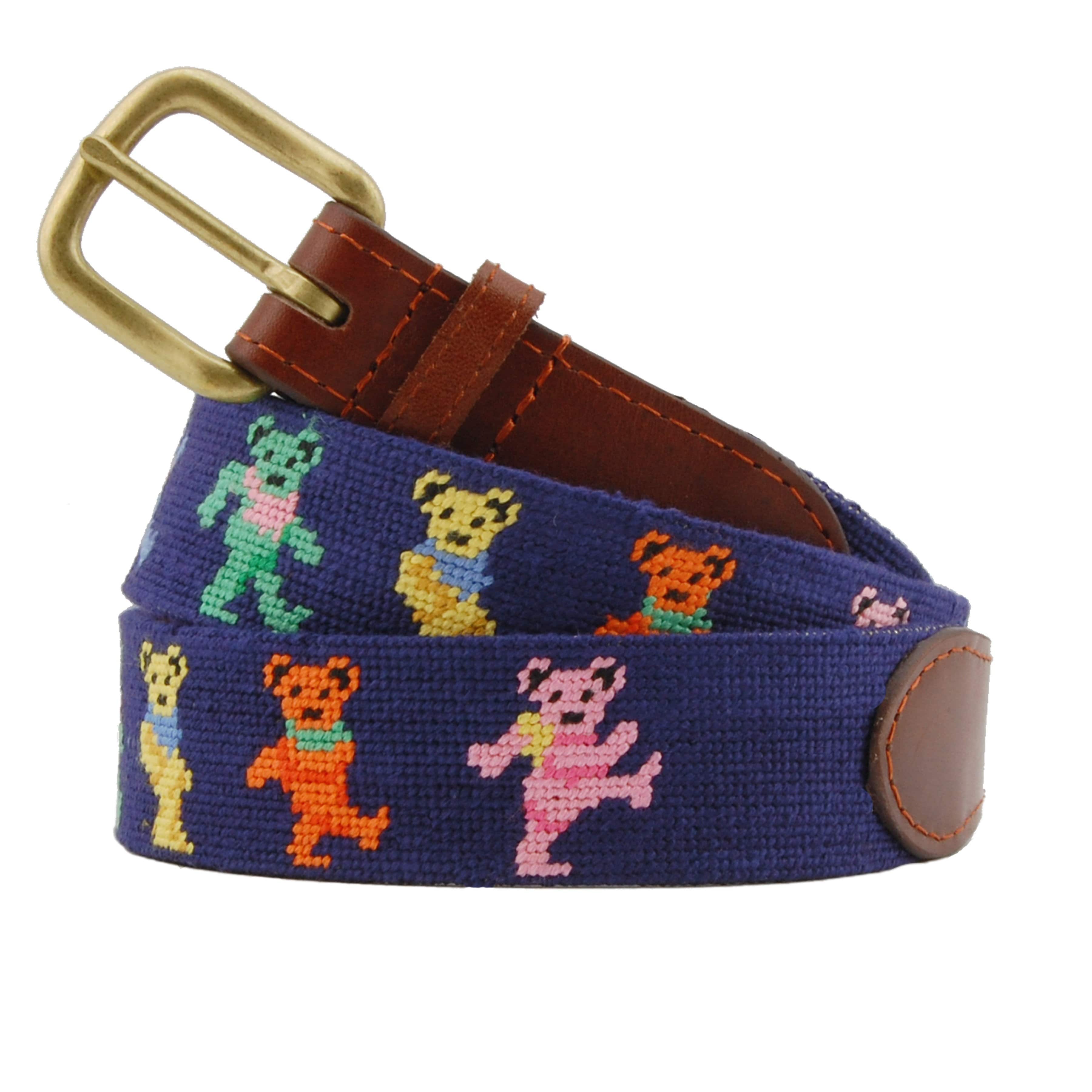 Smathers & Branson Belt Dancing Bears Needlepoint Belt