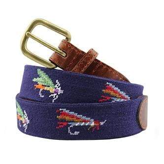 Smathers & Branson Belt Fishing Flies Needlepoint Belt