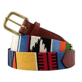 Smathers & Branson Belt Mayan Pattern Needlepoint Belt