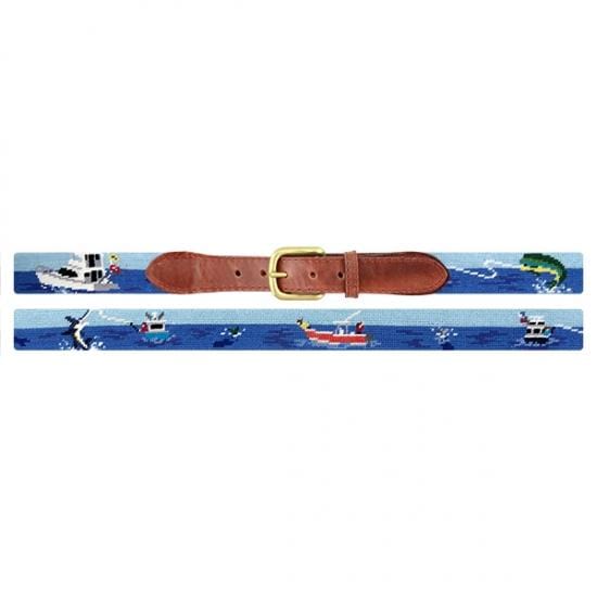 Smathers & Branson Belt Offshore Fishing Needlepoint Belt