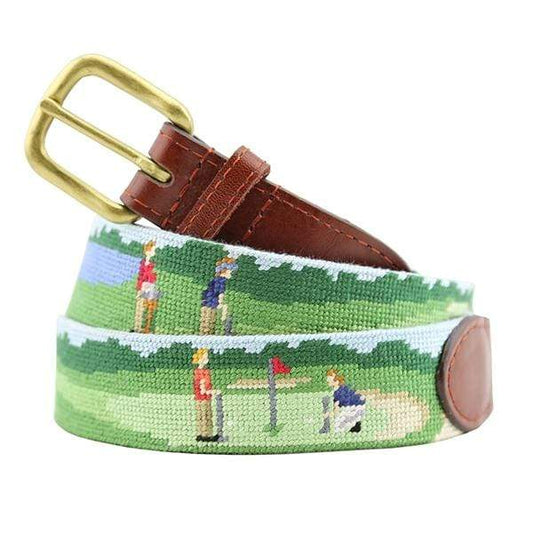 Smathers & Branson Belt On The Links Needlepoint Belt
