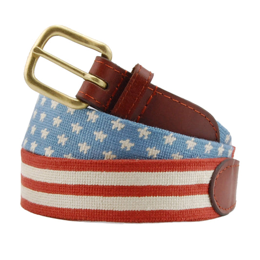 Smathers & Branson Belt Stars and Stripes Needlepoint Belt