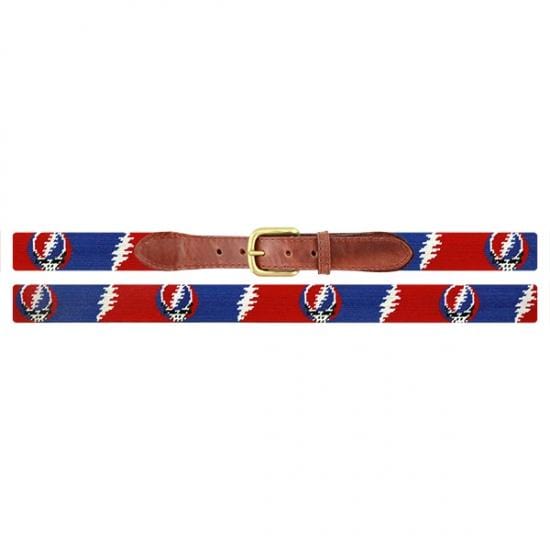 Smathers & Branson Belt Steal Your Face Bolts Needlepoint Belt