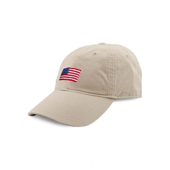 Smathers & Branson Hats American Flag Needlepoint Hat- Khaki