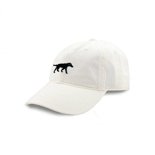 Smathers & Branson Hats Black Lab Needlepoint Hat- White