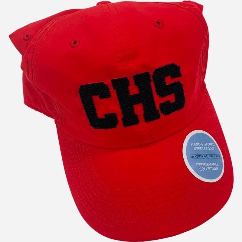 Smathers & Branson Hats CHS Needlepoint Performance Hat- Red