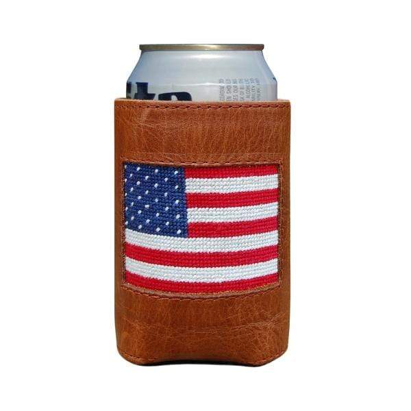 Smathers & Branson Small Leather Goods American Flag Can Cooler