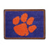 Smathers & Branson Small Leather Goods Clemson Needlepoint Card Wallet