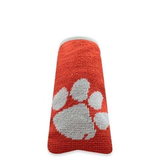 Smathers & Branson Small Leather Goods Clemson Needlepoint Putter Cover