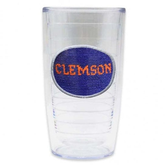 Smathers & Branson Small Leather Goods Clemson Needlepoint Tervis Tumbler