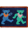 Smathers & Branson Small Leather Goods Dancing Bears Needlepoint Bi-Fold Wallet