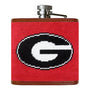 Smathers & Branson Small Leather Goods Georgia Needlepoint Flask