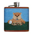 Smathers & Branson Small Leather Goods Gopher Golf Needlepoint Flask