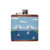 Smathers & Branson Small Leather Goods Ravanel Bridge Needlepoint Flask