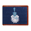 Smathers & Branson Small Leather Goods The Citadel Needlepoint Bi-Fold Wallet